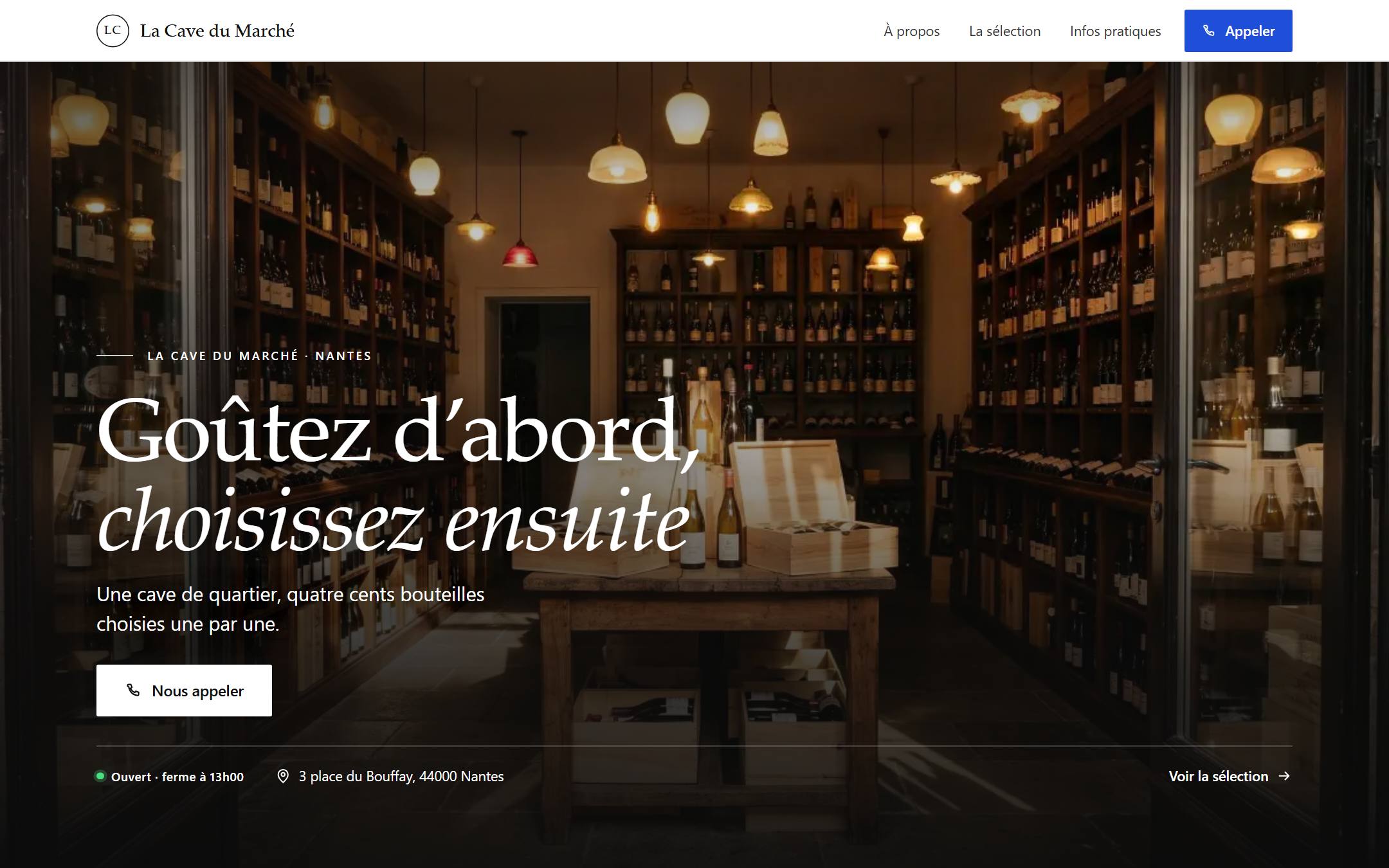 Le site Maison Berteau affiché sur un ordinateur.